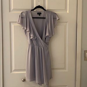 Feminine gray wrap dress